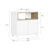 SoBuy BZR148-W Meuble Sous Lavabo de Salle de Bain, Meuble Sous Vasque à 2 Portes
