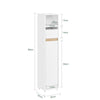 SoBuy BZR151-W Meuble de Salle de Bain Ultra-Étroit avec Étagère Réglable et Tiroir Repositionnable – L20×P20×H96 cm, Charge 30 kg, PB/MDF E1, Blanc