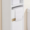 SoBuy BZR151-W Meuble de Salle de Bain Ultra-Étroit avec Étagère Réglable et Tiroir Repositionnable – L20×P20×H96 cm, Charge 30 kg, PB/MDF E1, Blanc