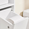 SoBuy BZR151-W Meuble de Salle de Bain Ultra-Étroit avec Étagère Réglable et Tiroir Repositionnable – L20×P20×H96 cm, Charge 30 kg, PB/MDF E1, Blanc