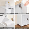 SoBuy BZR151-W Meuble de Salle de Bain Ultra-Étroit avec Étagère Réglable et Tiroir Repositionnable – L20×P20×H96 cm, Charge 30 kg, PB/MDF E1, Blanc