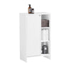 SoBuy BZR156-W Meuble Salle de Bain avec Panier à Linge – Colonne Rangement WC étroite avec Porte Abattante et Étagères Ouver