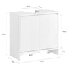 SoBuy BZR157-W Meuble sous Lavabo avec Étagères Ajustables, Résistant à l’Humidité, pour Salle de Bain et WC, Rangement Optimisé – L60×P30×H61 cm, MDF, Blanc