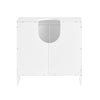 SoBuy BZR157-W Meuble sous Lavabo avec Étagères Ajustables, Résistant à l’Humidité, pour Salle de Bain et WC, Rangement Optimisé – L60×P30×H61 cm, MDF, Blanc