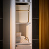 SoBuy BZR158-W Colonne Salle de Bain avec Panier à Linge et Étagères Réglables, Gain de Place, pour Salle de Bain et WC, Compact – L30×P30×H170 cm, MDF, Blanc