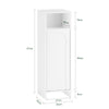 SoBuy BZR161-W Meuble Salle de Bain avec Panier à Linge, Sac Amovible, Format Compact, pour Salle de Bain et WC, Rangement Optimisé – L30×P30×H97 cm, Blanc