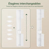 SoBuy BZR167-GW Colonne Salle de Bain avec 1 Tiroir, 2 Portes, 5 Compartiments Ouverts et Étagères Réglables, Gain de Place – L20×P20×H180 cm, Blanc Brillant