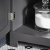 SoBuy BZR17-DG Colonne Salle de Bain Meuble Salle de Bain Rangement avec Armoire et 3 Étagères Ouvertes, Petit Meuble Compact avec 1 Tiroir pour WC, Chambre 40x161x35 cm