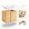 SoBuy BZR172-N Meuble sous Lavabo avec Deux tiroirs Meuble de RangementMeuble avec lavabo en céramique