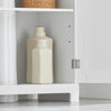 SoBuy BZR18-II-W Meuble sous Vasque 60 cm – Découpe Siphon, Rangement Gain de Place, Blanc
