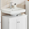 SoBuy BZR18-II-W Meuble sous Vasque 60 cm – Découpe Siphon, Rangement Gain de Place, Blanc