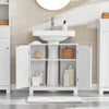 SoBuy BZR18-II-W Meuble sous Vasque 60 cm – Découpe Siphon, Rangement Gain de Place, Blanc