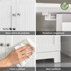 SoBuy BZR18-II-W Meuble sous Vasque 60 cm – Découpe Siphon, Rangement Gain de Place, Blanc