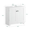 SoBuy BZR18-W Meuble sous Lavabo avec Étagère Réglable, Format Compact, pour Salle de Bain et WC, Rangement Optimisé, Pratique – L60×P29×H60 cm, MDF, Blanc