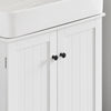 SoBuy BZR18-W Meuble sous Lavabo avec Étagère Réglable, Format Compact, pour Salle de Bain et WC, Rangement Optimisé, Pratique – L60×P29×H60 cm, MDF, Blanc