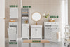 SoBuy BZR18-W Meuble sous Lavabo avec Étagère Réglable, Format Compact, pour Salle de Bain et WC, Rangement Optimisé, Pratique – L60×P29×H60 cm, MDF, Blanc