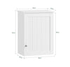 SoBuy BZR19-W Armoire Murale Salle de Bain avec Étagères Réglables, pour Salle de Bain et WC, Rangement Optimisé, Usage Quotidien – L40×P23×H52 cm, Bois, Blanc