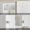 SoBuy BZR19-W Armoire Murale Salle de Bain avec Étagères Réglables, pour Salle de Bain et WC, Rangement Optimisé, Usage Quotidien – L40×P23×H52 cm, Bois, Blanc
