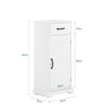 SoBuy BZR207-W Colonne de Salle de Bain avec Tiroir, Étagères Réglables et Placard – L42×P30×H93 cm, Charge 37 kg, MDF E1, Blanc