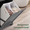 SoBuy BZR21-II-DG Meuble Salle de Bain avec Panier à Linge, 1 Tiroir et 1 Panier, Pliable, pour Salle de Bain et WC, Rangement Optimisé – L40×P38×H90 cm, Gris