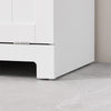 SoBuy BZR21-II-W Meuble Bas Salle de Bain Blanc 90 cm avec Panier à Linge Basculant 2 Compartiments, Tiroir et Étagère – Fermeture Silencieuse, MDF E1