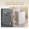 SoBuy BZR213-W Meuble Salle de Bain avec 3 Paniers à Linge – 2 Paniers Amovibles, Tri du Linge, Gain de Place, 78×38×90 cm, Blanc