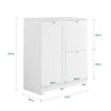 SoBuy BZR213-W Meuble Salle de Bain avec 3 Paniers à Linge – 2 Paniers Amovibles, Tri du Linge, Gain de Place, 78×38×90 cm, Blanc
