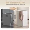 SoBuy BZR214-W Colonne Salle de Bain avec Panier à Linge et 1 Tiroir, pour Salle de Bain et WC, Rangement Optimisé, Design Fonctionnel – L78×P38×H90 cm, Blanc