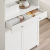 SoBuy BZR215-W Colonne Salle de Bain 2 Paniers à Linge Intégrés – Meuble Gain de Place 181 cm Blanc