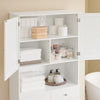 SoBuy BZR215-W Colonne Salle de Bain 2 Paniers à Linge Intégrés – Meuble Gain de Place 181 cm Blanc