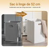 SoBuy BZR215-W Colonne Salle de Bain 2 Paniers à Linge Intégrés – Meuble Gain de Place 181 cm Blanc
