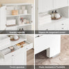 SoBuy BZR215-W Colonne Salle de Bain 2 Paniers à Linge Intégrés – Meuble Gain de Place 181 cm Blanc