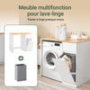 SoBuy BZR217-WN Meuble Salle de Bain avec Panier à Linge, Tiroir, pour Salle de Bain et WC, Rangement Optimisé, Usage Quotidien – L100×P60×H90 cm, Bois, Blanc