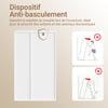 SoBuy BZR218-W Meuble Salle de Bain avec Panier à Linge Intégré, Porte Basculante, 2 Paniers en Tissu et 3 Étagères Réglables – Colonne Rangement Blanc, 50 × 30 cm