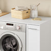 SoBuy BZR229-W Meuble Lave-Linge avec Porte et Tiroir Coulissant – Armoire de Buanderie Encastrable – 90×60×88 cm, Blanc