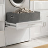 SoBuy BZR230-W Colonne de Buanderie pour Lave-Linge avec 2 Tiroirs – Penderie Escamotable, MDF – 66×60,5×186 cm, Blanc