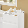 SoBuy BZR29-W Meuble Salle de Bain Petit Espace 30 cm – 3 Tiroirs et Porte-Serviettes Réversible, Blanc