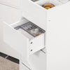 SoBuy BZR29-W Meuble Salle de Bain Petit Espace 30 cm – 3 Tiroirs et Porte-Serviettes Réversible, Blanc