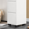 SoBuy BZR29-W Meuble Salle de Bain Petit Espace 30 cm – 3 Tiroirs et Porte-Serviettes Réversible, Blanc