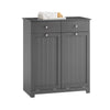 SoBuy BZR33-II-DG Meuble Salle de Bain avec Panier à Linge – Armoire Toilette, Meuble Bas avec 2 Tiroirs et Grande Capacité S