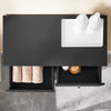 SoBuy BZR33-II-SCH Meuble Salle de Bain avec 2 Sacs à Linge 45 L et 2 Tiroirs – L78×P38×H91 cm, Charge 70 kg, MDF E1, Noir