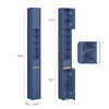 SoBuy BZR34-II-B Colonne Bleue Design – Meuble WC Ultra-Fin 20 cm, Décoratif, 180 cm
