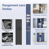 SoBuy BZR34-II-B Colonne Bleue Design – Meuble WC Ultra-Fin 20 cm, Décoratif, 180 cm