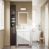 SoBuy BZR34-II-BR Colonne Salle de Bain Ultra-Étroite 20×20×180 cm – 1 Tiroir, 2 Portes, 5 Compartiments, Brun