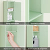 SoBuy BZR34-II-GR Colonne Salle de Bain Ultra-Étroite 20×20×180 cm – Tiroir Central, Étagères Réglables, Vert Clair