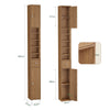 SoBuy BZR34-II-PF Colonne Salle de Bain Ultra-Étroite 20 cm – 4 Étagères Réglables et Tiroir – Effet Bois