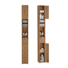 SoBuy BZR34-II-PF Colonne Salle de Bain Ultra-Étroite 20 cm – 4 Étagères Réglables et Tiroir – Effet Bois
