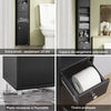 SoBuy BZR34-II-SCH Colonne Salle de Bain Étroite 20 cm – Gain de Place, Noir