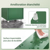 SoBuy BZR34-II-SY Colonne Salle de Bain Vert Foncé 180 cm Ultra-Slim 20 cm avec Tiroir et Étagères Réglables – Anti-Humidité, Anti-Basculement, MDF