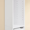 SoBuy BZR34-K-W Colonne Salle de Bain Ultra-Étroite 20×20×145 cm – 7 Niveaux, Porte et Tiroir, Blanc